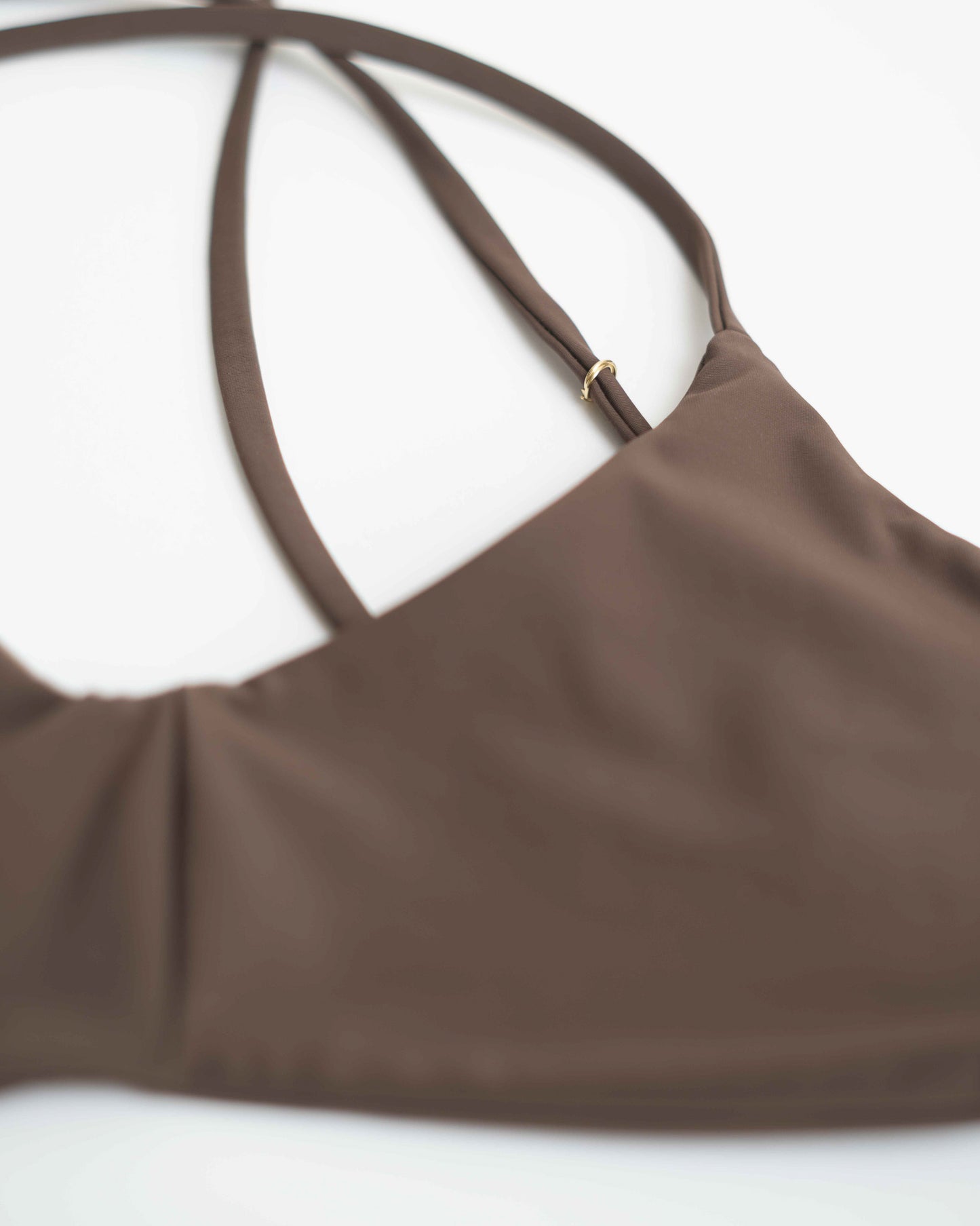 Wrap Bikini Top – Brown