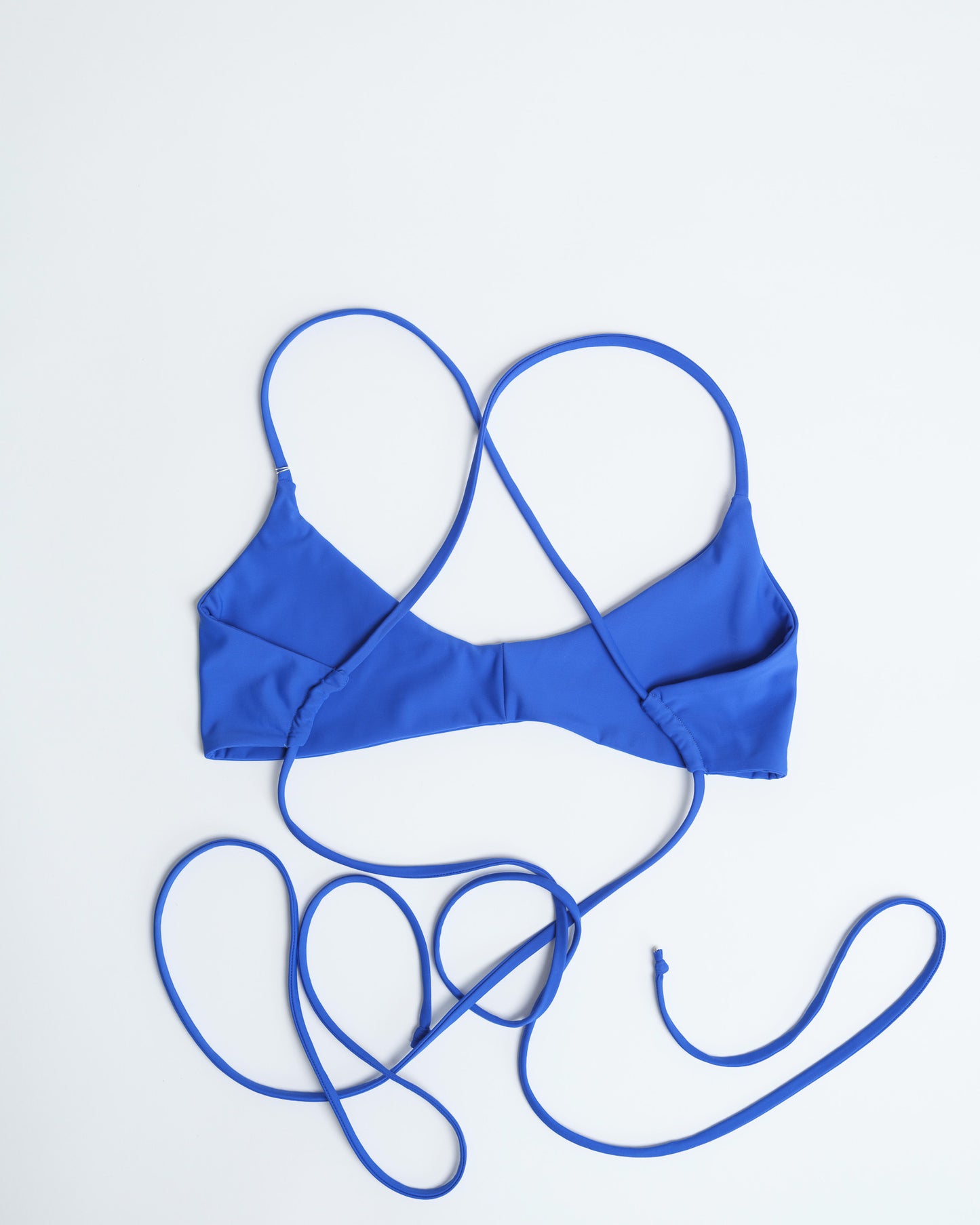 Wrap Bikini Top – Blue