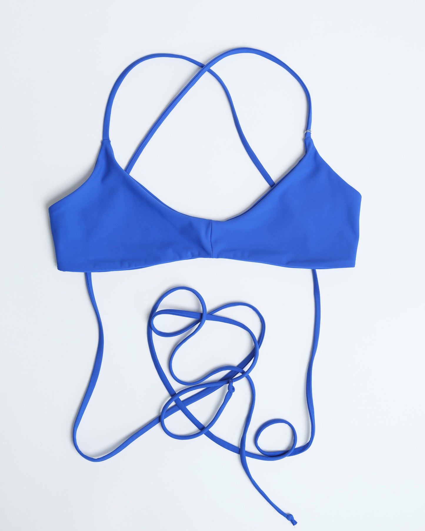 Wrap Bikini Top – Blue