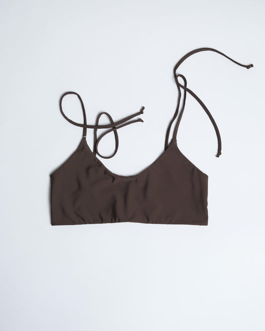 Crop Bikini Top – Brown
