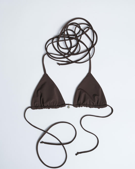 Triangle Bikini Top – Brown